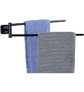 DIKUROOMS Bathroom Towel Rack 15-Inch,Swivel Towel Bar 2-Arm,Swing Out Towel Bar Wall Mounted, Sp...