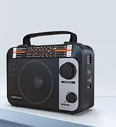 Multi-Band AM/FM/SW1-2 Radio Transistor Radio AC or Battery Operated with Best Reception Big Spea...