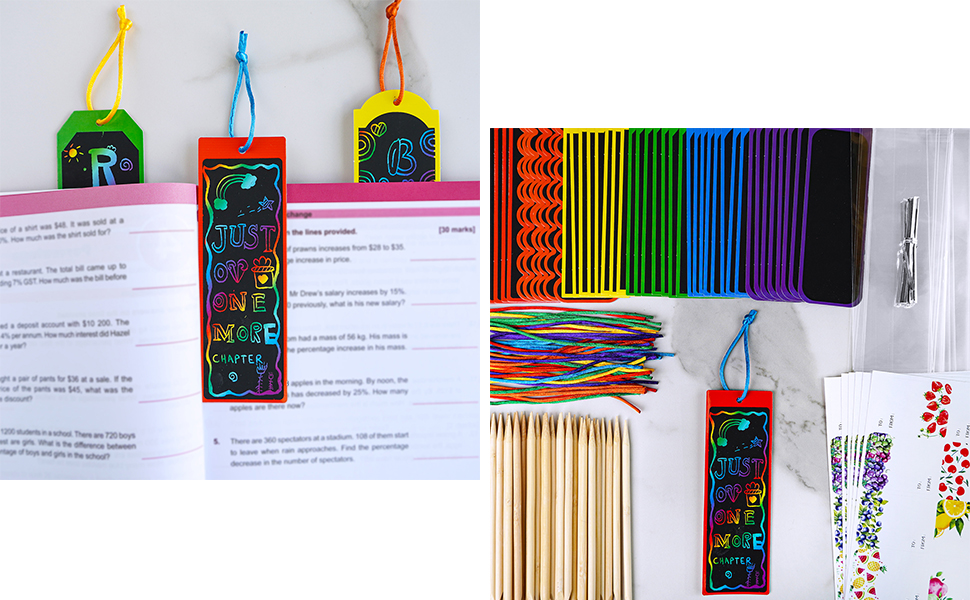 Magic Color Scratch Bookmarks Craft Kits