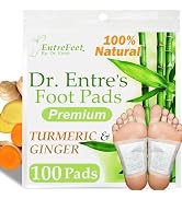 Dr. Entre's Foot Pads: 100 Pack of Turmeric &amp; Ginger Foot Pads | Premium Foot Pads to Feel Better...