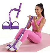 KYKJHEYDD Multifunction 6-Tube Pedal Resistance Bands with Handles, Pull Up Assistance, Yoga, Ab ...