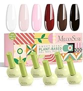 MelodySusie Sweet-Scent Plant-Based 6 Colors Gel Nail Polishes, Classic Outfit, Unique 16.5ml Til...