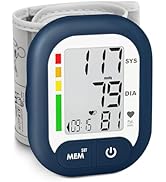 Blood Pressure Monitor Adjustable Wrist Cuff for Home Use Automatic BP Machine Large Digital LCD ...