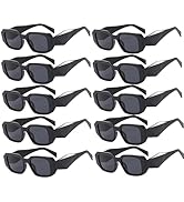 NLEYANB 10-Pack Y2K Sunglasses, Irregular Square Frame UV400 Protection Unisex Party Favors Bulk ...