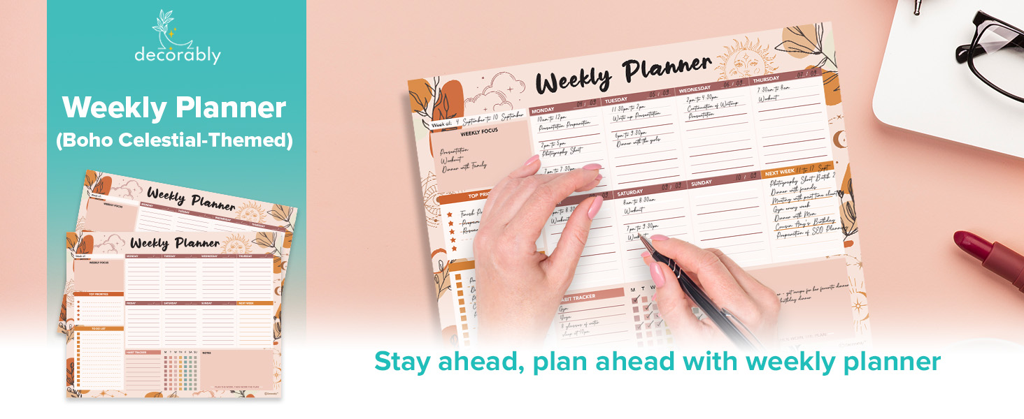 notepad weekly planner