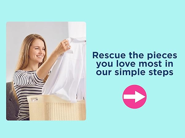 Carbona stain remover helps restore clothing by removing tough stains in simple steps