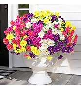 MARTINE MALL 12 Bundles Look Real Artificial Flowers for Outdoors, Realistic Fake Outdoor Flowers...