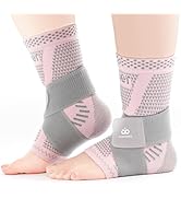 INDEEMAX Ankle Brace for Women &amp; Men, Ankle Compression Sleeve Support Copper Infused Ankle Brace...