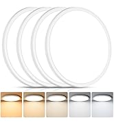 Brightever 4Pack LED Flush Mount Ceiling Light Fixture, 12 Inch 24W, Super Slim 0.67 Inch 3200LM ...