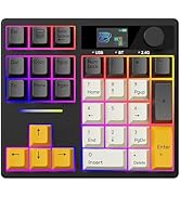 FKZ X BOYI TD31Pro Mechanical Numpad,Hot Swap Number Pad Keyboard with Screen&amp;Knob Wireless BT5.0...