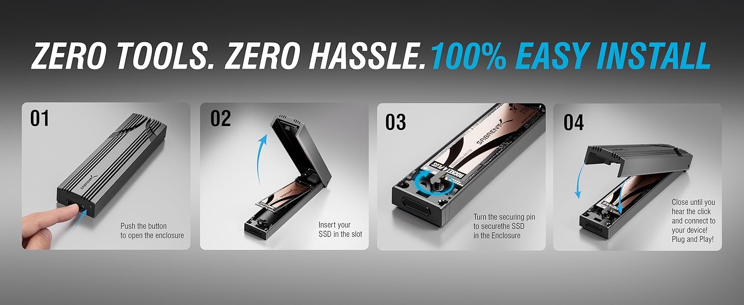 ZERO TOOLS. ZERO HASSLE.100% EASY INSTALL