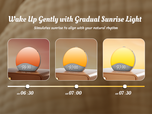 sunrise alarm clock with sound machine