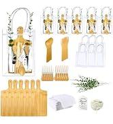 GOLYHEL 61PCS Baby Shower Prizes for Game Winners, 6 Sets Bamboo Cheese Board with Spoon, Knives ...