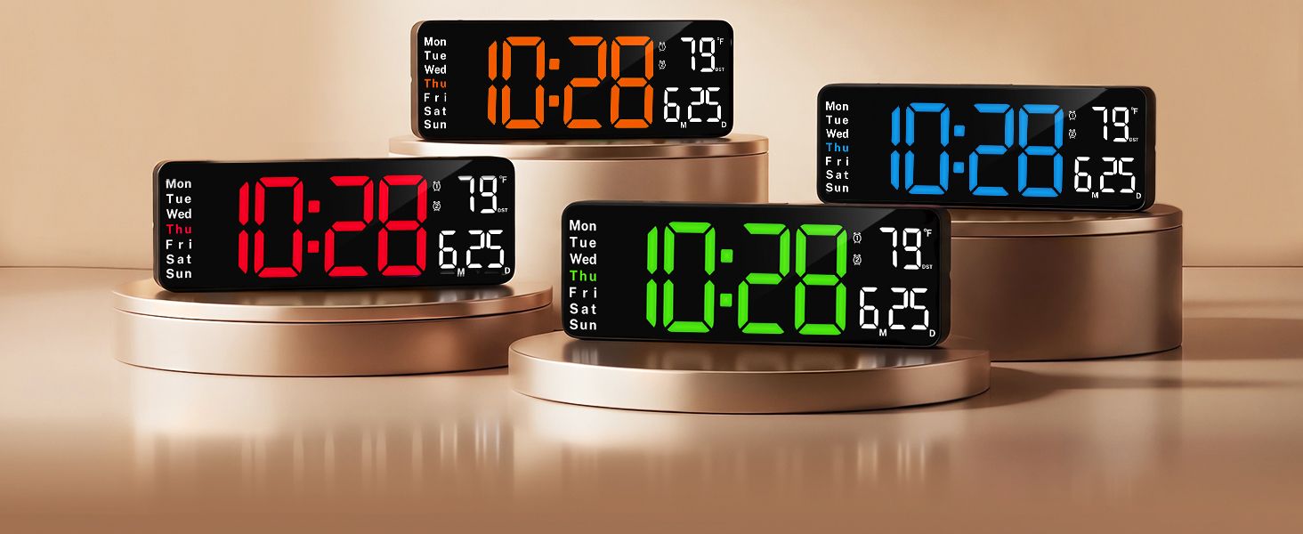 led wall clock