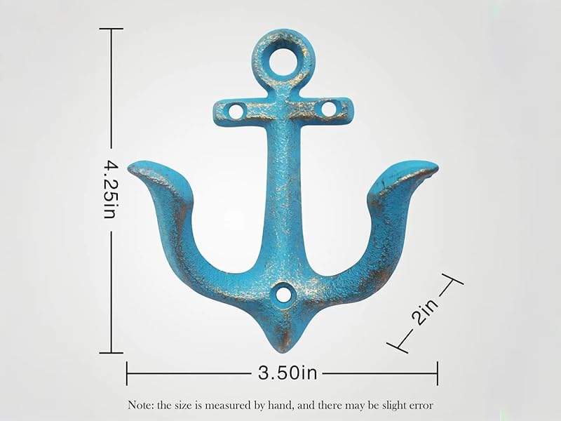 Cast Iron Nautical Anchor Design Wall Hooks