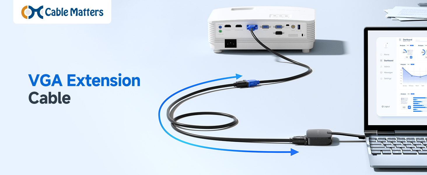 Cable Matters VGA Extension Cable (VGA Cable Male to Female)