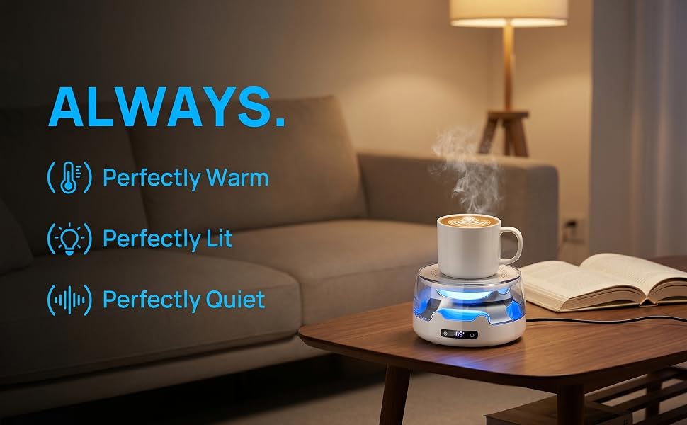 Coffee Mug Warmer with Color Changing Lights