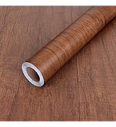 Abyssaly Wood Grain Contact Paper, Brown Wood Peel and Stick Wallpaper for Cabinets, Self Adhesiv...