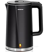 Aigostar Electric Kettle, 1.7L Double Wall 304 Stainless Steel Interior Hot Water Boiler Heater, ...