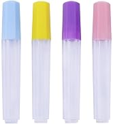 4Pcs Plastic Needle Storage Tubes, Clear Sewing Container for Embroidery and Knitting