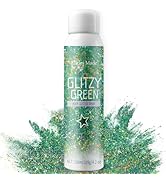 Elitles Made Hair Glitter Body Glitter Spray, 150ML Glitter Hairspray Holographic Green Glitter S...