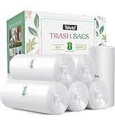 8 Gallon 330 Counts Strong Medium Trash Bags Garbage Bags by Teivio,Waste Basket Trash Bags,Bathr...