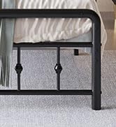 Lutown-Teen 12 Inch Twin XL Bed Frames with Victorian Vintage Headboard and Footboard, No Box Spr...