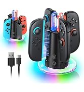 [Switch 1/2 Compatible] FASTSNAIL Charging Dock for Nintendo Switch 2/1 for Joycon 2, 8 in 1 Fast...