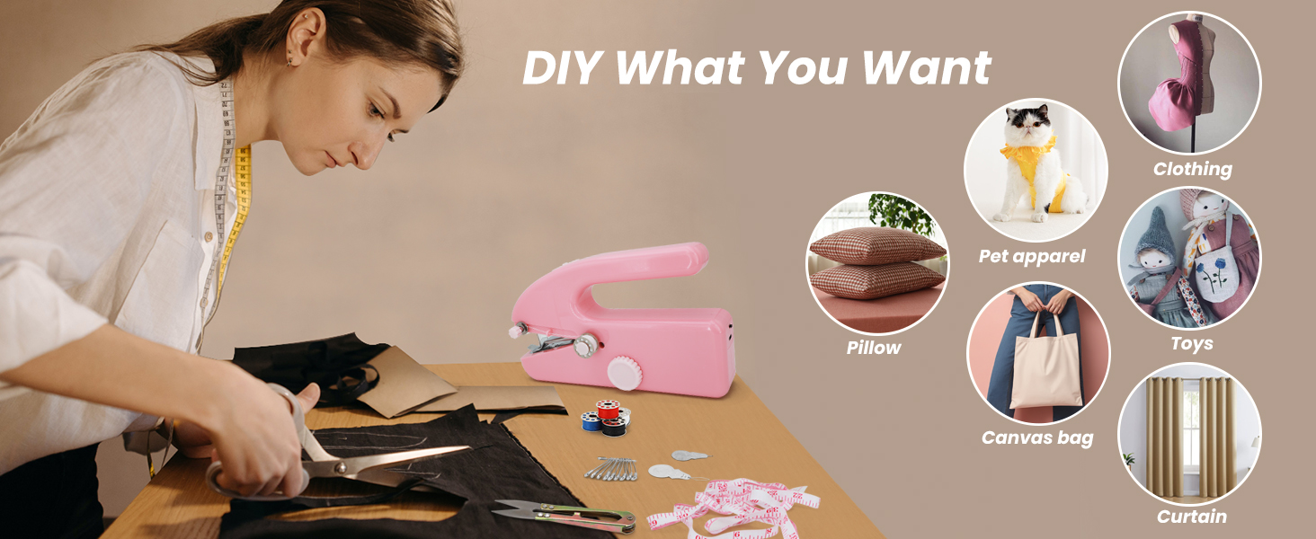 mini electric sewing machine maquina de coser portátil portable sewing machine hand held sewer
