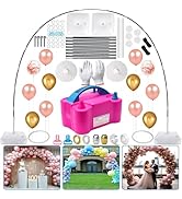 Balloon Arch Kit and Balloon Pump, 10FT Width 9FT Height Adjustable Balloon Arch Stand with NEW D...