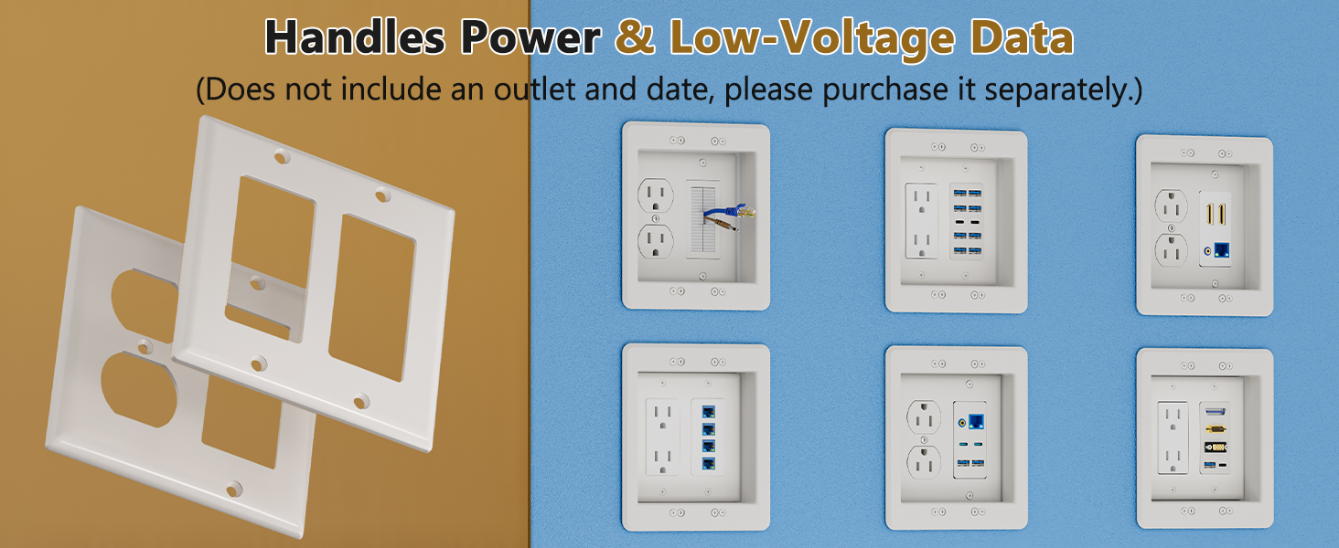 recessed tv outlet box