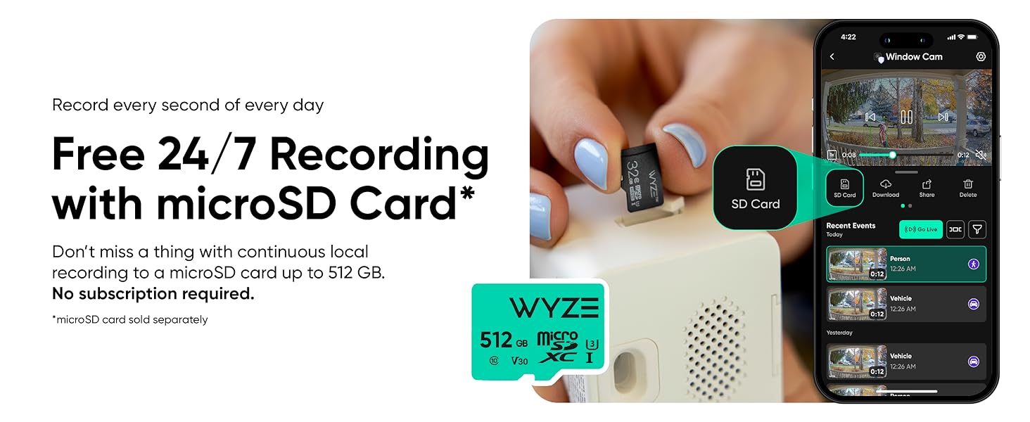 Wyze Window Cam microSD
