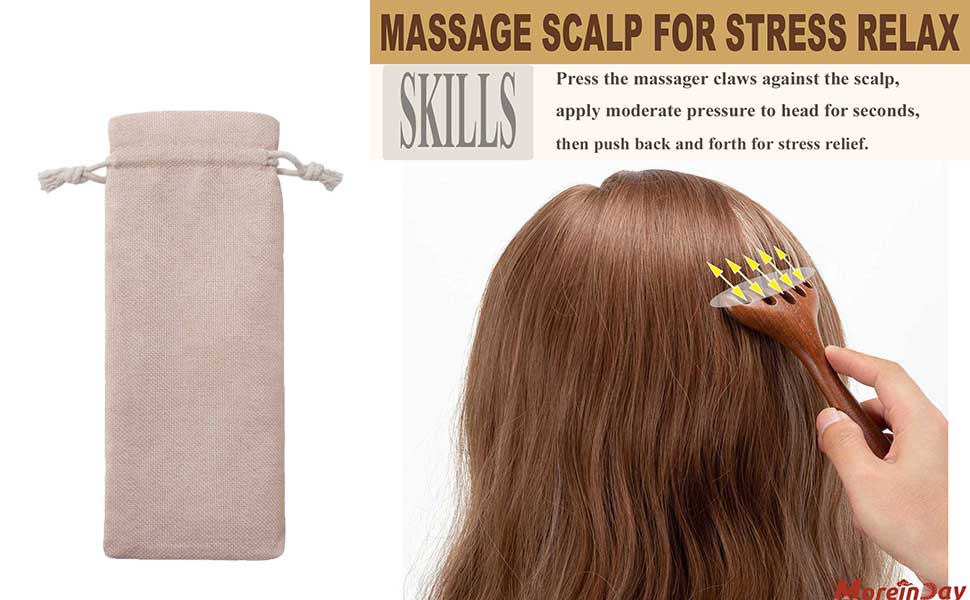 wooden massage comb
