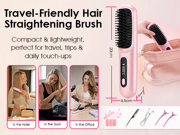 hair straightener brush