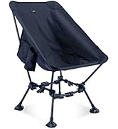 iClimb Two-Heights Light Compact Comfortable Camping Folding Beach Chair with Anti-Sinking Large ...