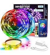 DAYBETTER Led Strip Lights 100ft (2 Rolls of 50ft) Smart Light Strips with App Control Remote, 50...