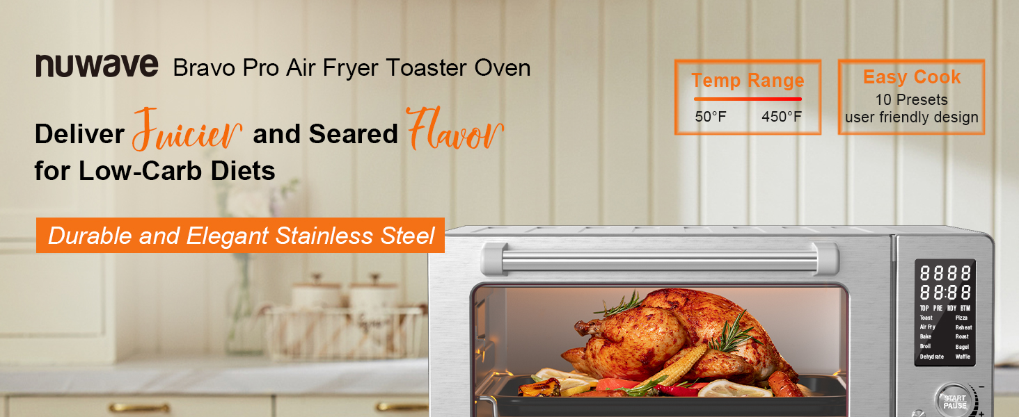 Nuwave Bravo Pro air fryer toaster oven 