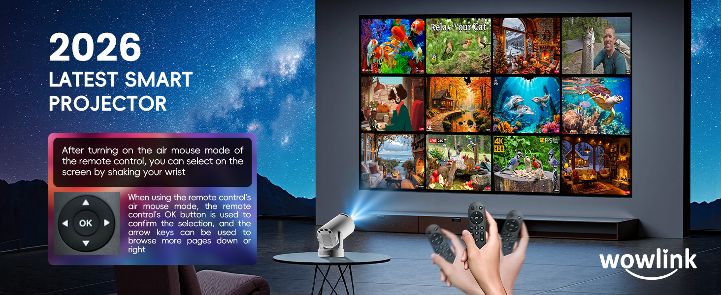 Projector with WiFi and Bluetooth