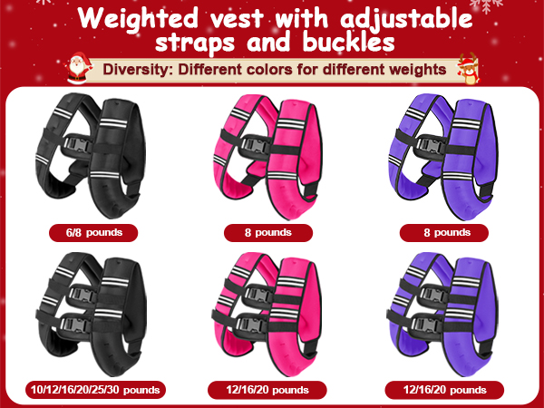 Wolliwa Weighted Vest for Woman Men Weight Vest Reflective Stripe with Adjustable Strap