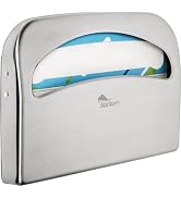 SoNeat Toilet Seat Covers Dispenser - Half Fold Stainless Steel Wall Mounted Toilet Seat Cover Ho...