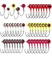 Bombite 40pack Crappie Jig Heads,Crappie Jigs Fishing Jig Heads Hook Lure Fishing Jigs Heads for ...