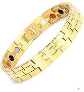 Emmori Stainless Steel Magnetic Therapy Bracelet For Men Women &amp; Adjustable Length with Sizing To...