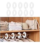 10-Pack Closet Dividers for Hanging Clothes, Durable Plastic Wardrobe Organizers - Perfect for Cl...
