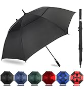 LLanxiry Umbrella Large Golf Umbrellas for Rain Windproof 54/62/68 Inch Automatic Open Double Can...