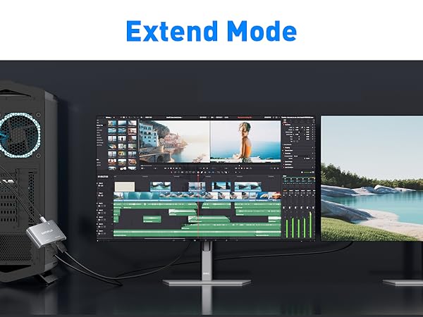 hdmi splitter 1 in 2 out extended display