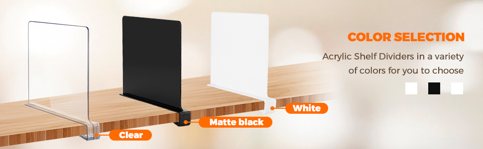Acrylic Shelf Dividers