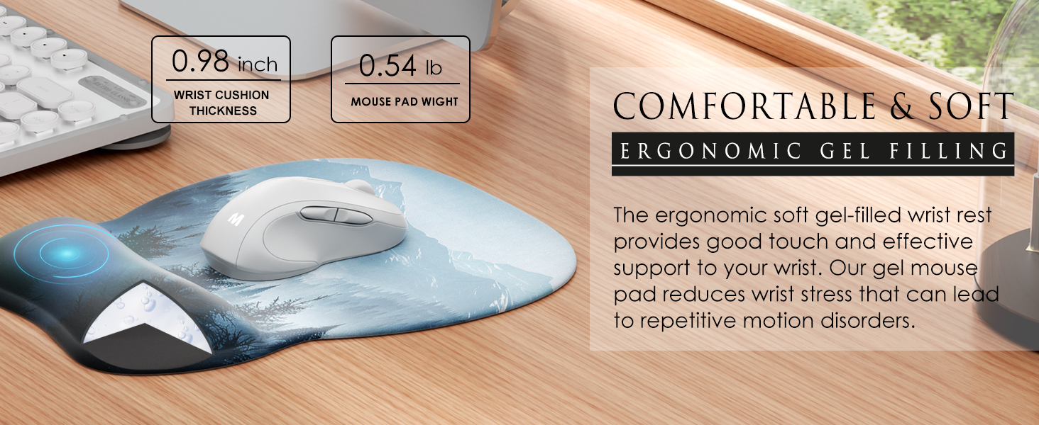 comfortable and soft ergonomic gel filling