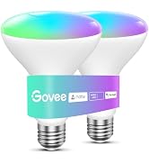 Govee Smart Light Bulbs, 1200 Lumens Dimmable BR30 Bulbs, RGBWW Color Changing Light Bulb, Flood ...