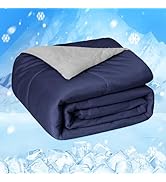 HOMFINE Cooling Comforter Japanese Double-Sided Cold Tech Fabric Cooling Blanket for Night Sweats...
