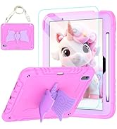 TOMORRY for iPad Air 11 Inch Case 2024 (M2) with Tempered Glass Screen Protector,Unicorn Stand,Pe...